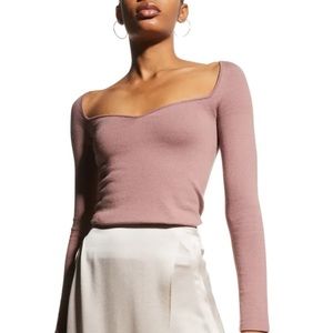 Vince Seamless Sweetheart Long-Sleeve Top